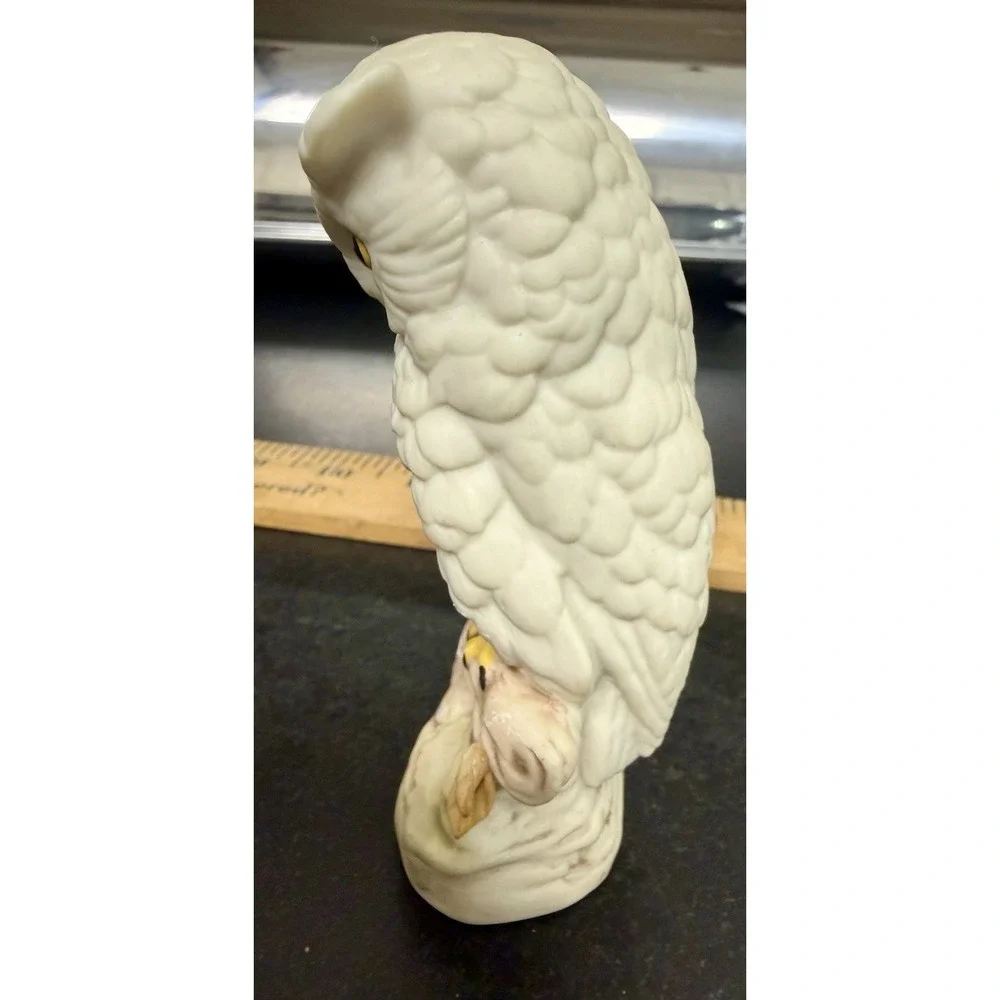 Vintage Cybis Porcelain Snowy Owl Figurine 1950s 4